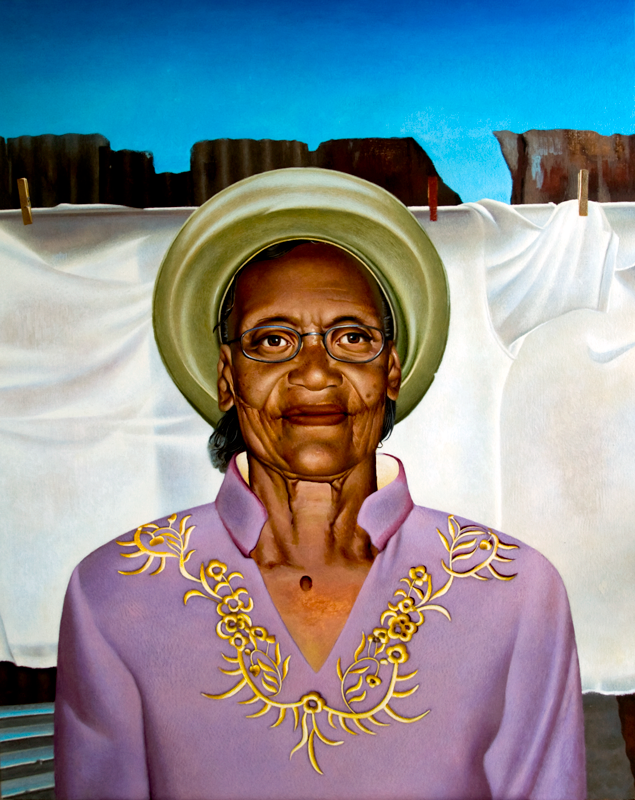 AUNT PEARL AND BILLY | Egg Tempera and Oil on Wood Panel | 34" x 27" | Work-In-Progress